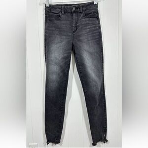 American Eagle Next Level Stretch Curvy Hi Rise Jeggings Sz 6 X- Long Ankle Zip